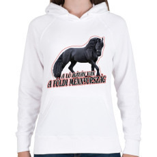 PRINTFASHION A földi mennyország - Női kapucnis pulóver - Fehér