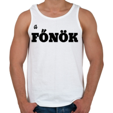 PRINTFASHION a főnök - Férfi atléta - Fehér