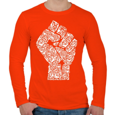 PRINTFASHION A forradalom keze - Férfi hosszú ujjú póló - Narancs