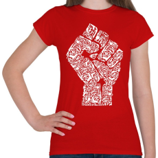 PRINTFASHION A forradalom keze - Női póló - Piros