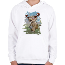 PRINTFASHION A fülszarvú - Gyerek kapucnis pulóver - Fehér