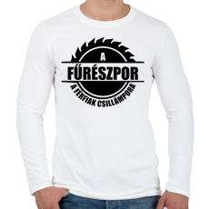 PRINTFASHION A fűrészpor - Férfi hosszú ujjú póló - Fehér