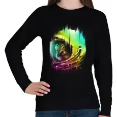 PRINTFASHION A galaxis vándora - Női pulóver - Fekete
