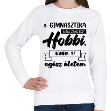 PRINTFASHION A gimnasztika nem csak egy hobbi - Női pulóver - Fehér női pulóver, kardigán