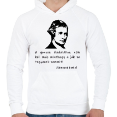 PRINTFASHION A gonosz diadalához nem kell más - Férfi kapucnis pulóver - Fehér