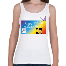 PRINTFASHION A grafikázás - Női atléta - Fehér női trikó