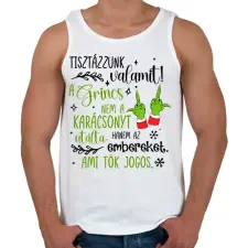 PRINTFASHION A Grincs az embereket utálta - Férfi atléta - Fehér atléta, trikó