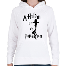 PRINTFASHION A Halam az én Patrónusom - Női kapucnis pulóver - Fehér női pulóver, kardigán