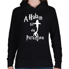 PRINTFASHION A Halam az én Patrónusom - Női kapucnis pulóver - Fekete
