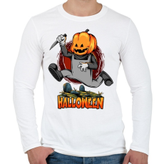 PRINTFASHION A halloweeni konyhakéses - Férfi hosszú ujjú póló - Fehér