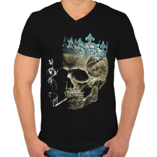 PRINTFASHION A Hamvak Királya - Goth Design - Férfi V-nyakú póló - Fekete férfi póló