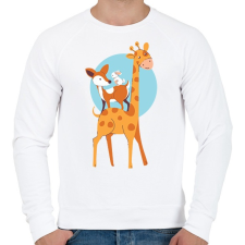 PRINTFASHION A három jóbarát - Férfi pulóver - Fehér férfi pulóver, kardigán