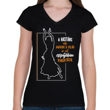 PRINTFASHION A hastánc az - Női V-nyakú póló - Fekete női póló