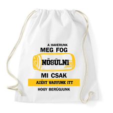 PRINTFASHION A haverunk meg fog nősülni - Fekete - Sportzsák, Tornazsák - Fehér tornazsák