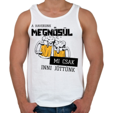 PRINTFASHION A haverunk megnősül - Férfi atléta - Fehér atléta, trikó