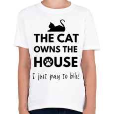 PRINTFASHION A ház a macskáé2 - Gyerek póló - Fehér