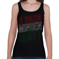 PRINTFASHION A haza minden előtt. - Női atléta - Fekete