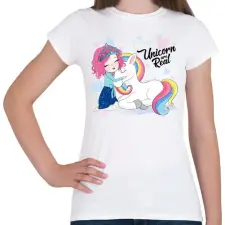 PRINTFASHION A hercegnő és az egyszarvú - Női póló - Fehér női póló