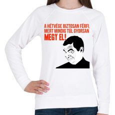 PRINTFASHION a hétvége biztosan férfi - Női pulóver - Fehér