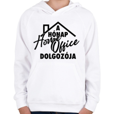 PRINTFASHION a hónap home office dolgozója - Gyerek kapucnis pulóver - Fehér gyerek pulóver, kardigán