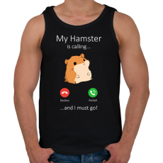 PRINTFASHION A hörcsögöm hív - Férfi atléta - Fekete