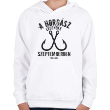 PRINTFASHION A horgász legendák - Gyerek kapucnis pulóver - Fehér gyerek pulóver, kardigán