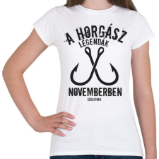 PRINTFASHION A horgász legendák - Női póló - Fehér női póló