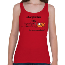 PRINTFASHION A horgászsiker titka - Női atléta - Cseresznyepiros női trikó