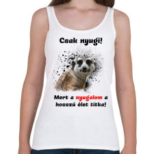 PRINTFASHION A hosszú élet titka - Női atléta - Fehér női trikó