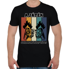 PRINTFASHION A JÁTÉK SOHA NEM ÉRHET VÉGET - Férfi póló - Fekete