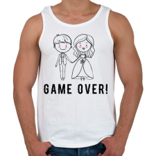 PRINTFASHION A játéknak vége.  - Férfi atléta - Fehér atléta, trikó