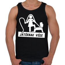 PRINTFASHION A játéknak vége - Férfi atléta - Fekete atléta, trikó