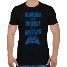 PRINTFASHION A játékosok nem halnak meg, újraélednek! - Férfi póló - Fekete