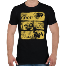 PRINTFASHION A Jó, a Rossz és a Mopsz - Férfi póló - Fekete férfi póló