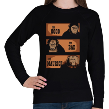 PRINTFASHION A jó, a rossz és Maurice - Női pulóver - Fekete női pulóver, kardigán