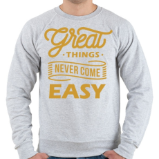 PRINTFASHION A jó dolgok - Férfi pulóver - Sport szürke