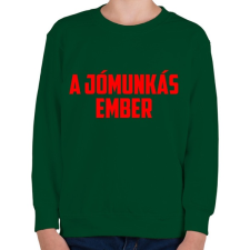 PRINTFASHION A jómunkás ember - Gyerek pulóver - Sötétzöld gyerek pulóver, kardigán