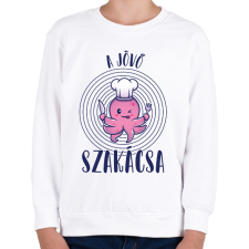 PRINTFASHION A jövő szakácsa - Gyerek pulóver - Fehér gyerek pulóver, kardigán