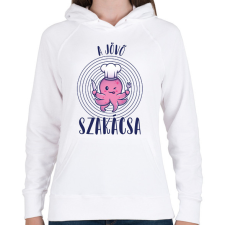 PRINTFASHION A jövő szakácsa - Női kapucnis pulóver - Fehér női pulóver, kardigán