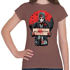 PRINTFASHION A kajáért - Női póló - Mogyoróbarna