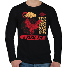 PRINTFASHION A kakas éve - Férfi hosszú ujjú póló - Fekete