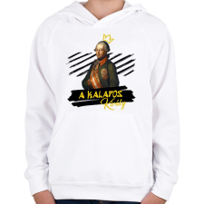 PRINTFASHION A kalapos király - Gyerek kapucnis pulóver - Fehér gyerek pulóver, kardigán