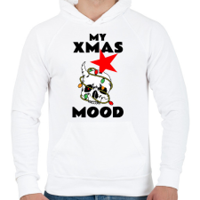 PRINTFASHION A karácsonyi hangulatom - Férfi kapucnis pulóver - Fehér férfi pulóver, kardigán