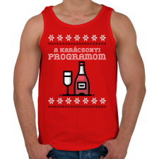 PRINTFASHION A KARÁCSONYI PROGRAMOM - Férfi atléta - Piros atléta, trikó