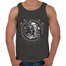 PRINTFASHION A kaszás a pokolba vezet. - Férfi atléta - Sötétszürke