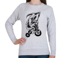 PRINTFASHION A kaszás biciklije - Női pulóver - Sport szürke női pulóver, kardigán