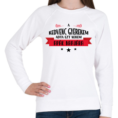 PRINTFASHION A kedvenc gyerekem - apák napja - Női pulóver - Fehér