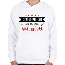 PRINTFASHION A kedvenc gyerekem - Gyerek kapucnis pulóver - Fehér gyerek pulóver, kardigán