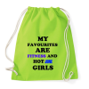 PRINTFASHION A kedvenceim a fitnessz és a jó júniusi születésű csajok - Sportzsák, Tornazsák - Limezöld
