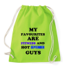 PRINTFASHION A kedvenceim a fitnessz és a jó szeptemberi születésű pasik - Sportzsák, Tornazsák - Limezöld